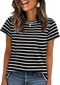Women's Summer Round Neck Casual Short Sleeved Top